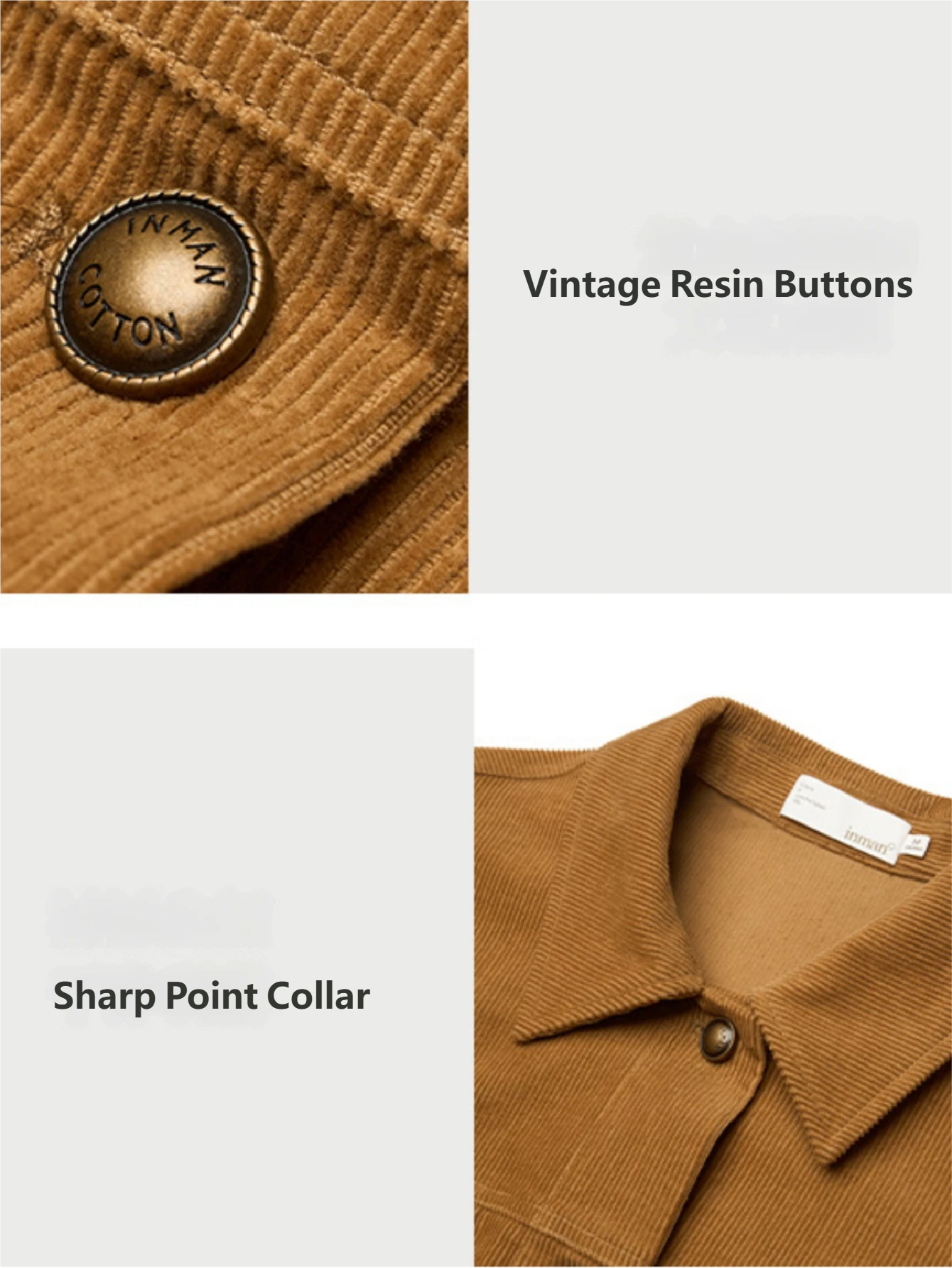 Women's Corduroy Barn Jacket, Vintage Oversized Shacket, Fall Y2K Button-Down Coat