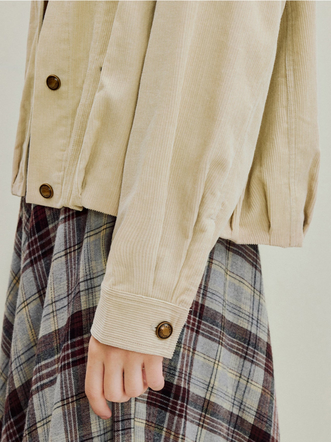 Women's Corduroy Barn Jacket, Vintage Oversized Shacket, Fall Y2K Button-Down Coat