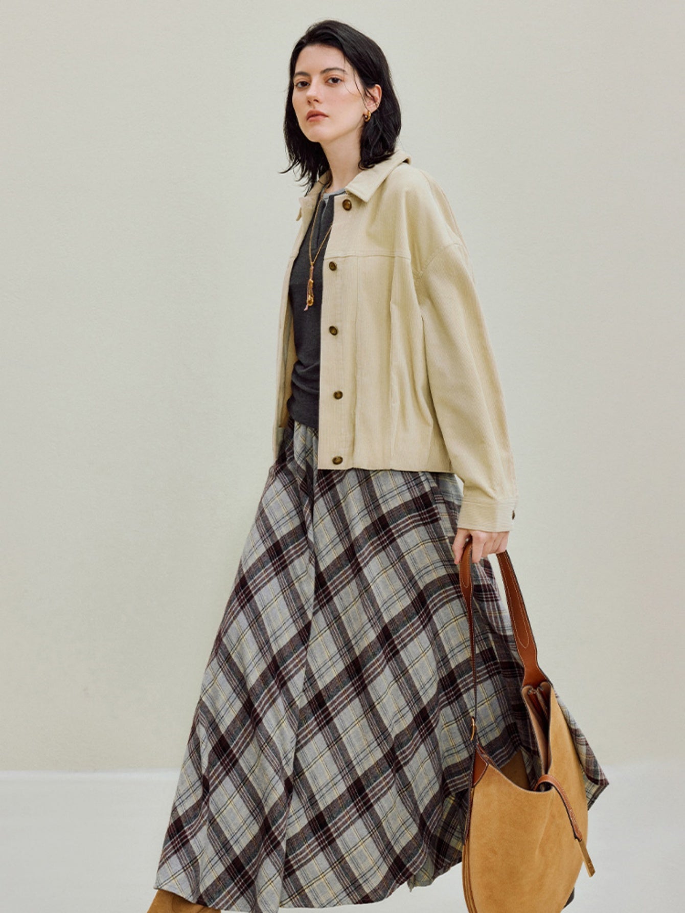 Women's Corduroy Barn Jacket, Vintage Oversized Shacket, Fall Y2K Button-Down Coat