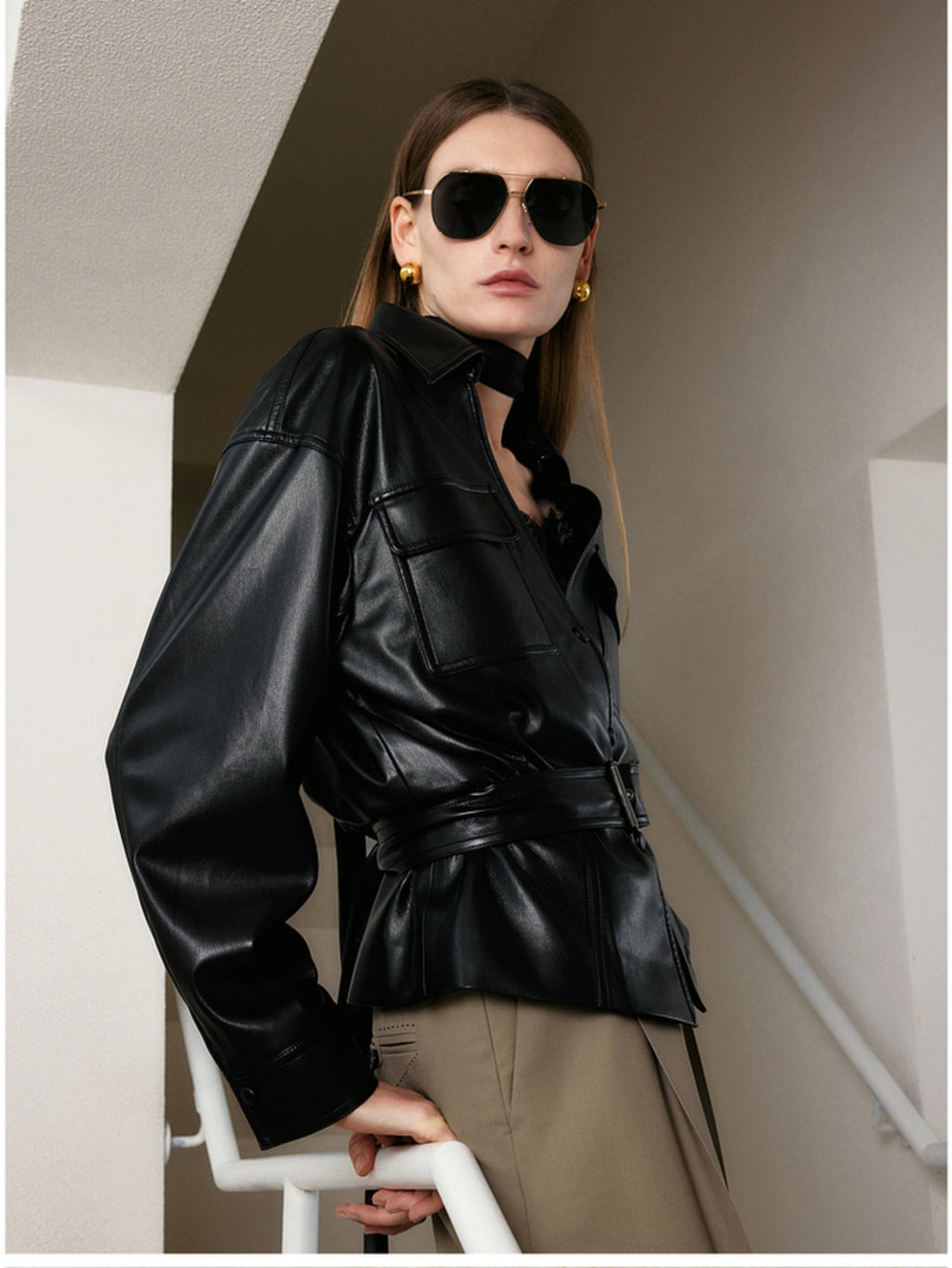 Faux Leather Moto Jacket – Premium PU Biker Jacket for Women