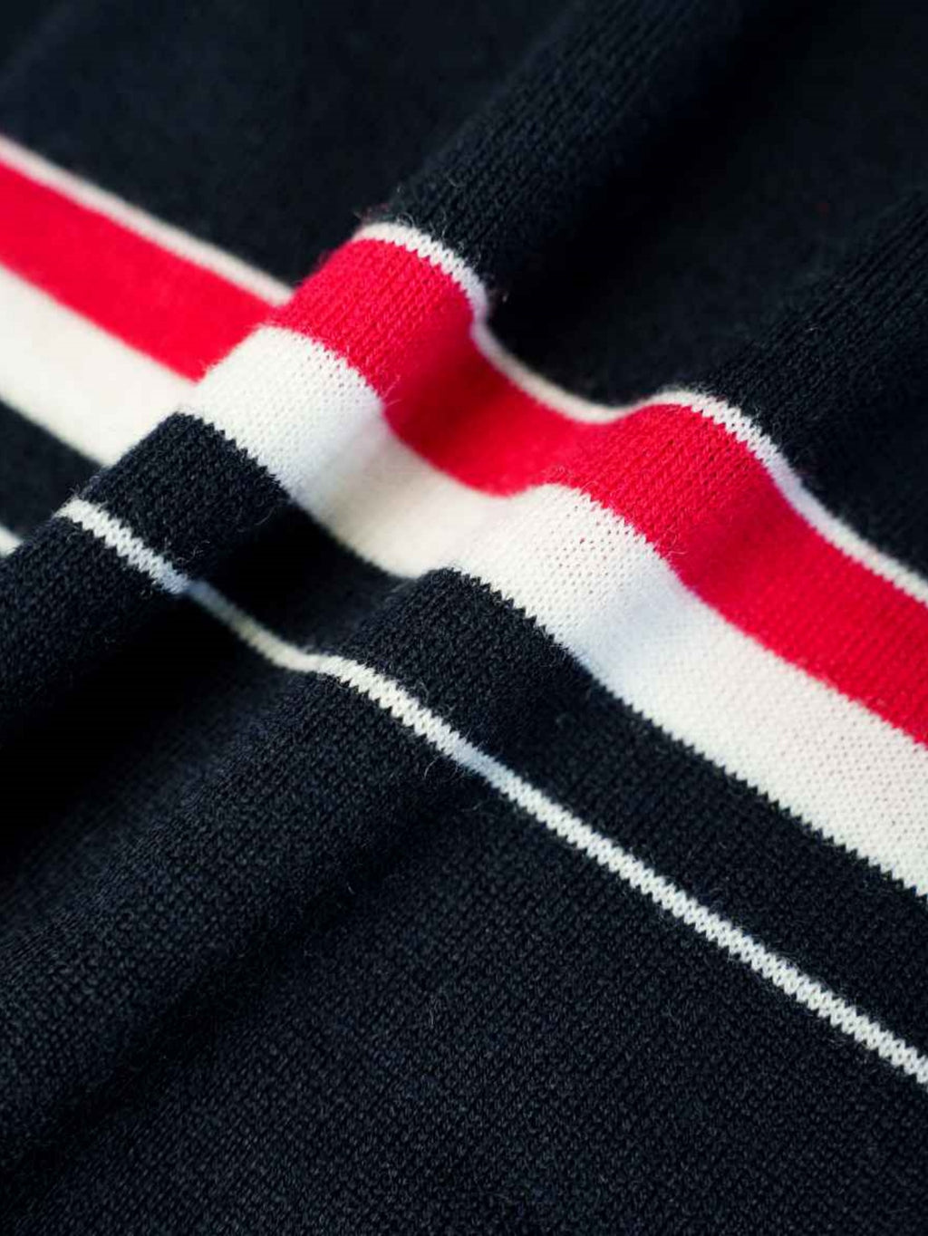 Men’s Wool Crewneck Stripe Trim Sweater – Classic Long-Sleeve Knit Pullover