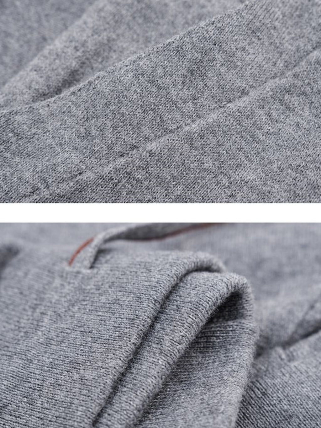 Men’s Light Gray Casual Knit Pants – Relaxed Fit Lounge Trousers