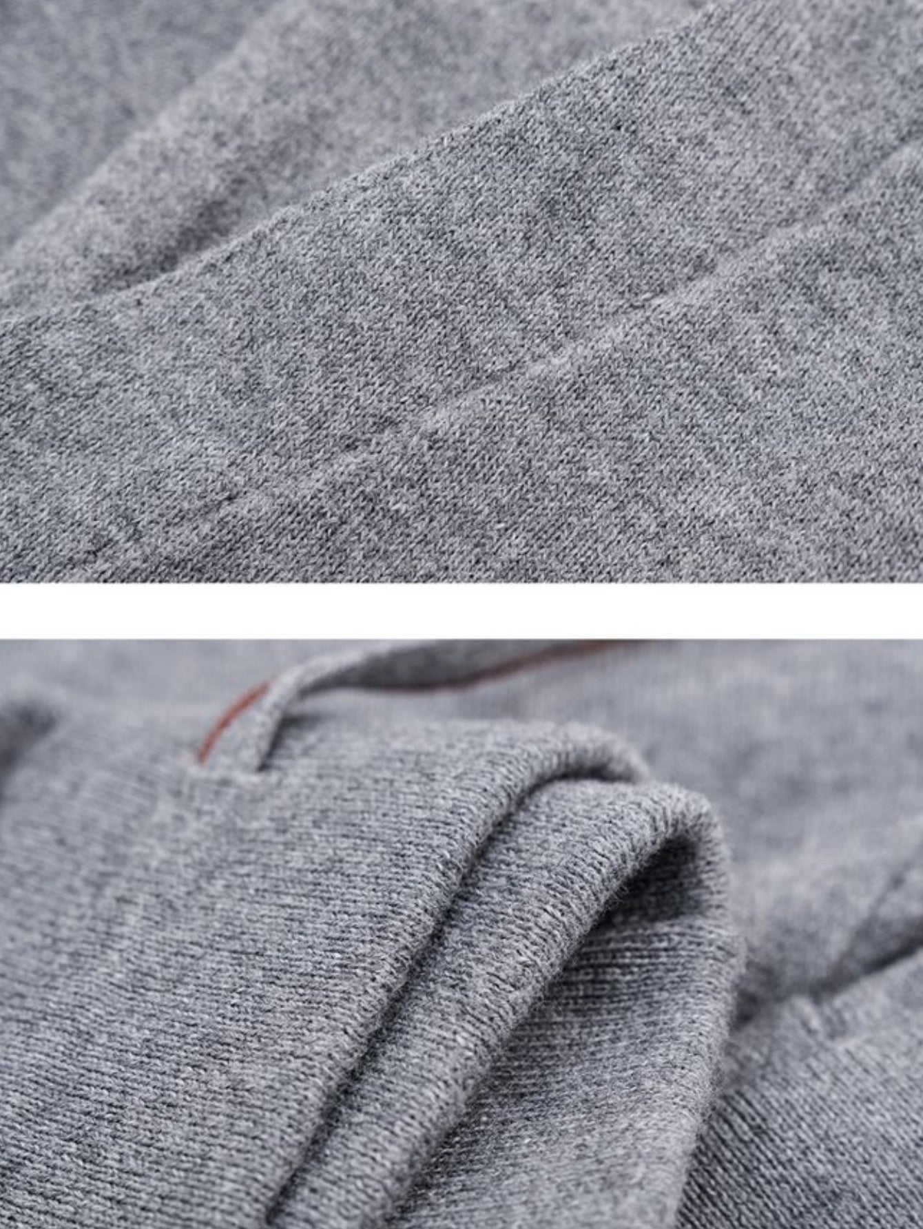 Men’s Light Gray Casual Knit Pants – Relaxed Fit Lounge Trousers