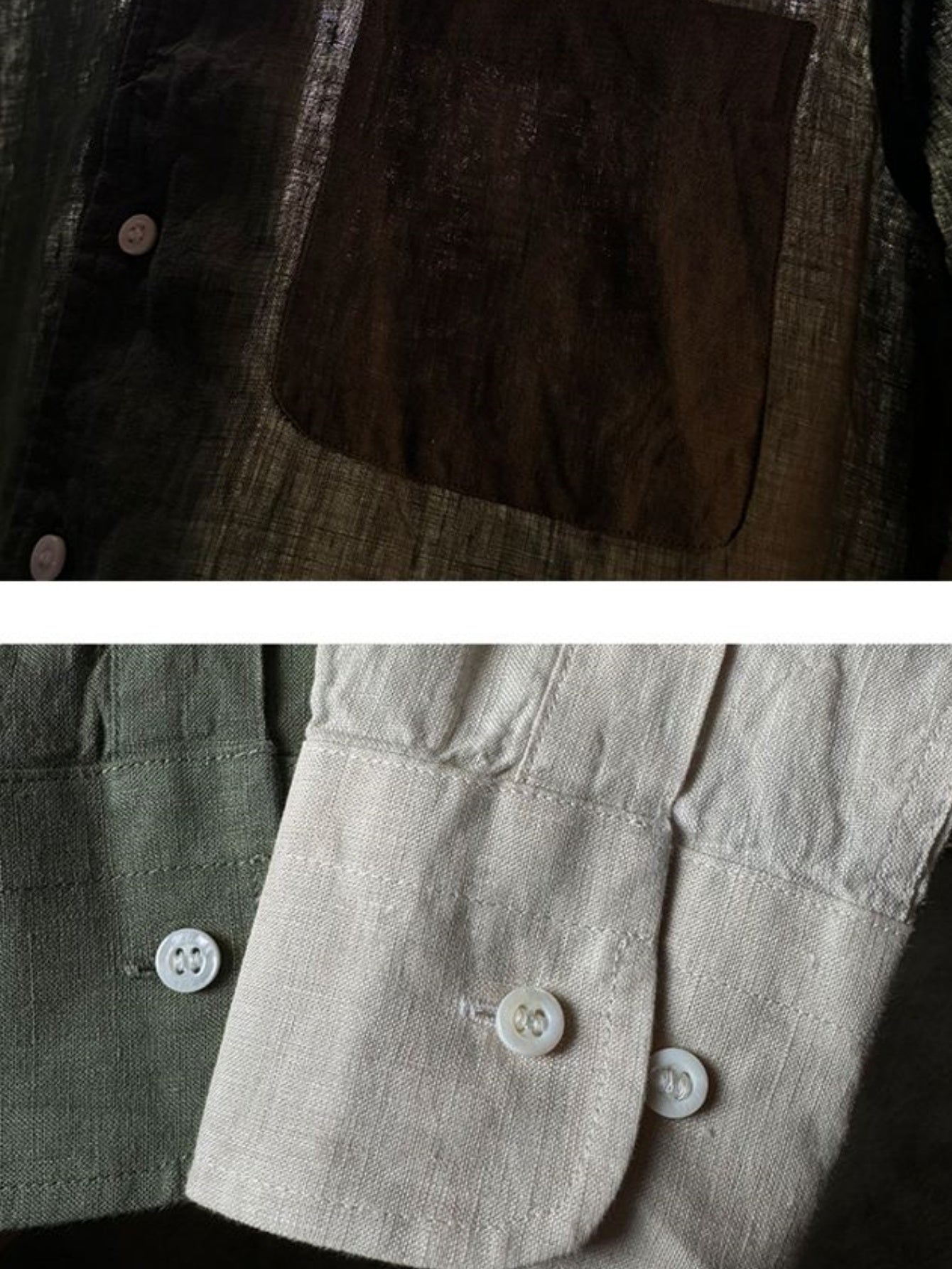 Men’s Long-Sleeve Linen Shirt – Relaxed Breathable Button-Up