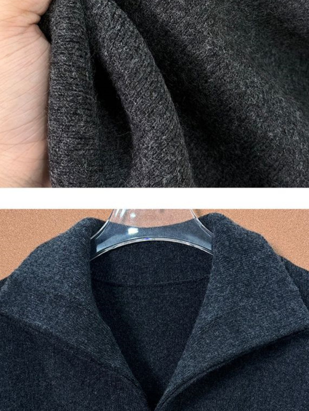 Men’s Wool-Blend Knit Cardigan – Soft Button-Up Sweater Jacket