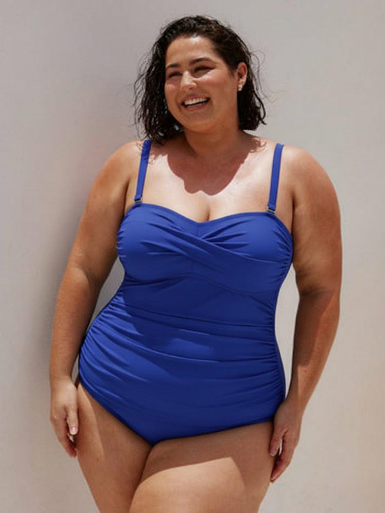 Women's Ruched Tummy Control Tankini Set High Waisted Two-Piece Swimsuit