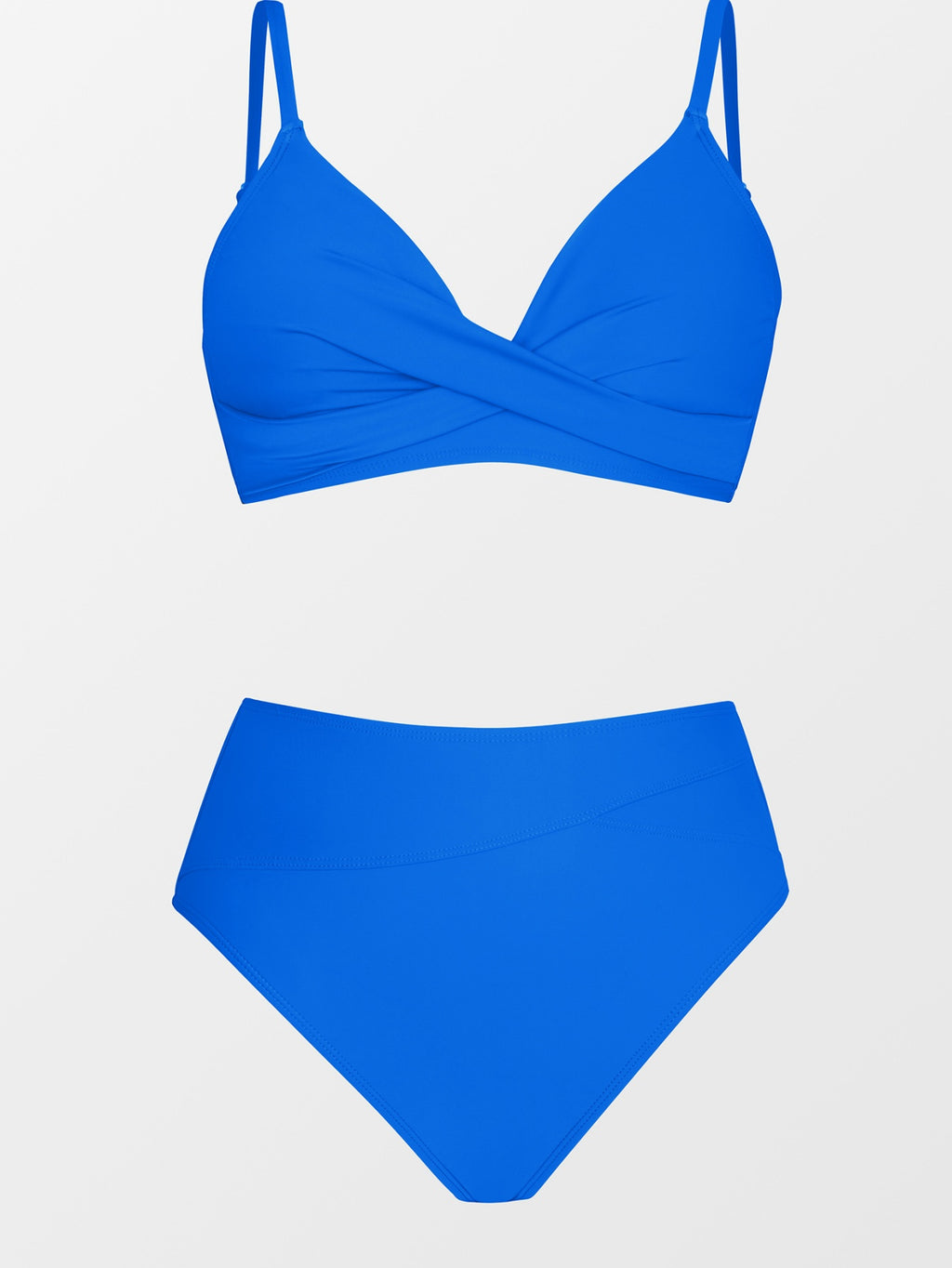 Wrap Bralette & Spliced High Waist Bikini Set