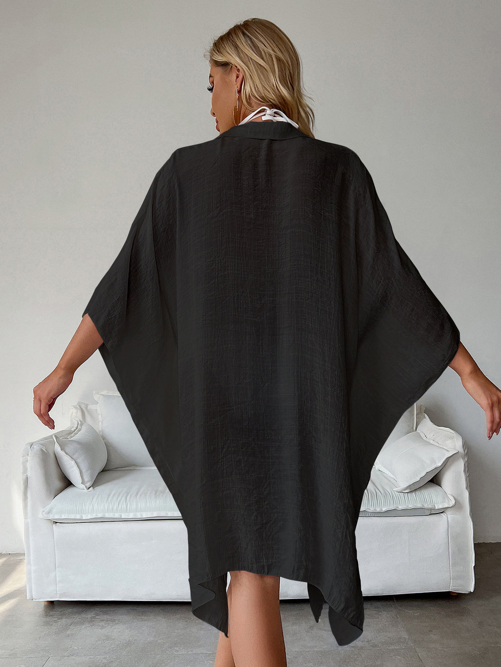 Womens Loose Bathing Suit Cover Ups, Beach Swimwear Button Down Shirt Dress