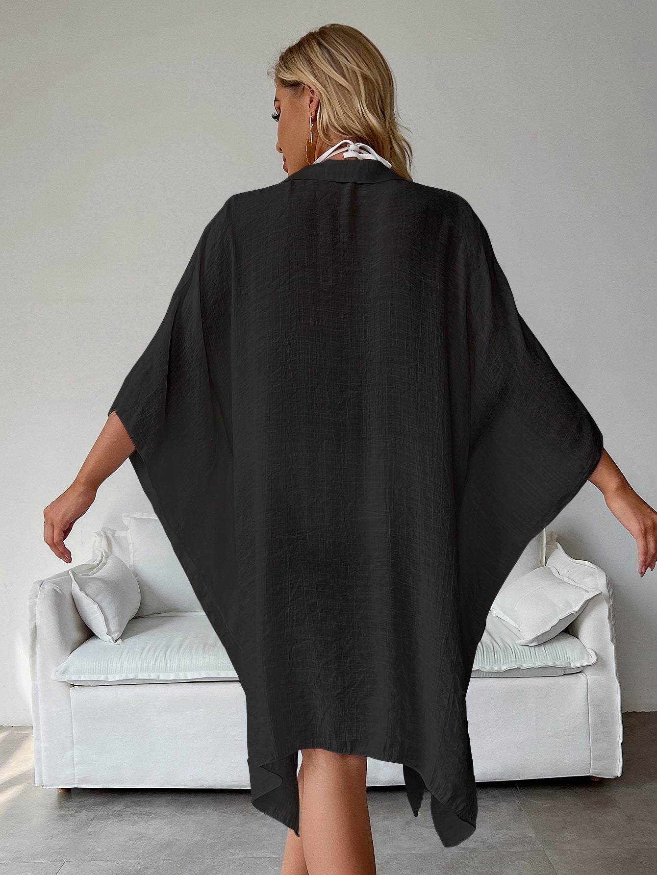 Womens Loose Bathing Suit Cover Ups, Beach Swimwear Button Down Shirt Dress