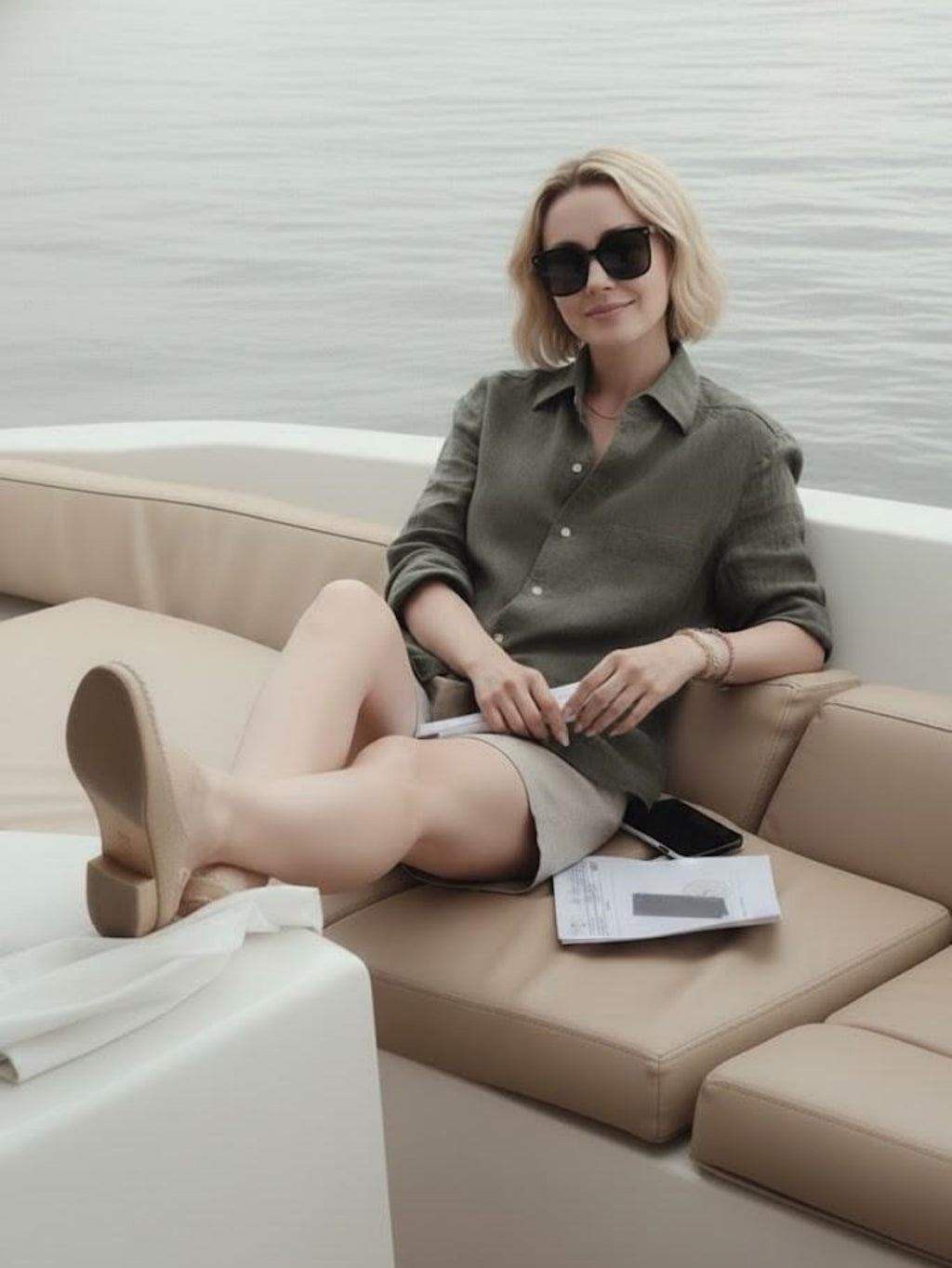 Women’s Long-Sleeve Linen Shirt – Breathable Button-Up Blouse