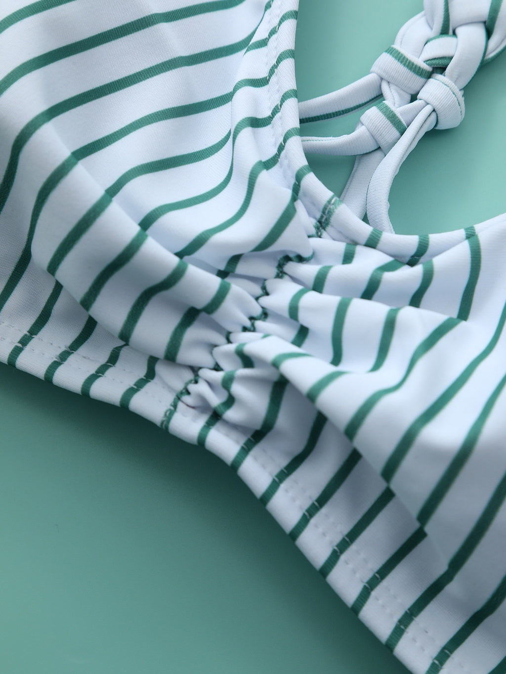 Women's 2 Piece Bikini Set Back Braided Straps with Reversible Bottom