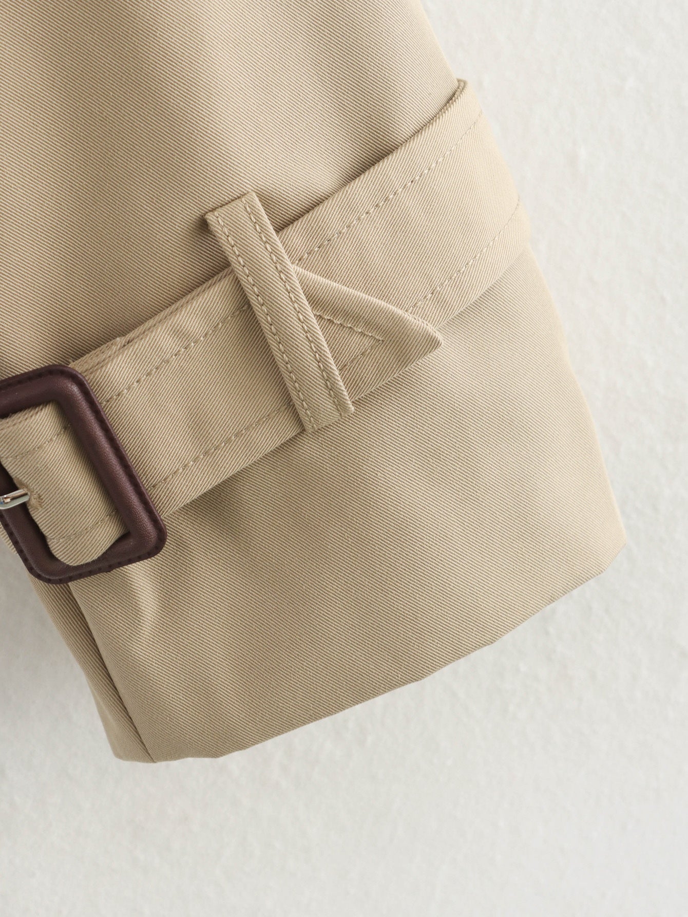 Women’s Classic Oversized Trench Coat – Mid-Length Double-Breasted Jacket