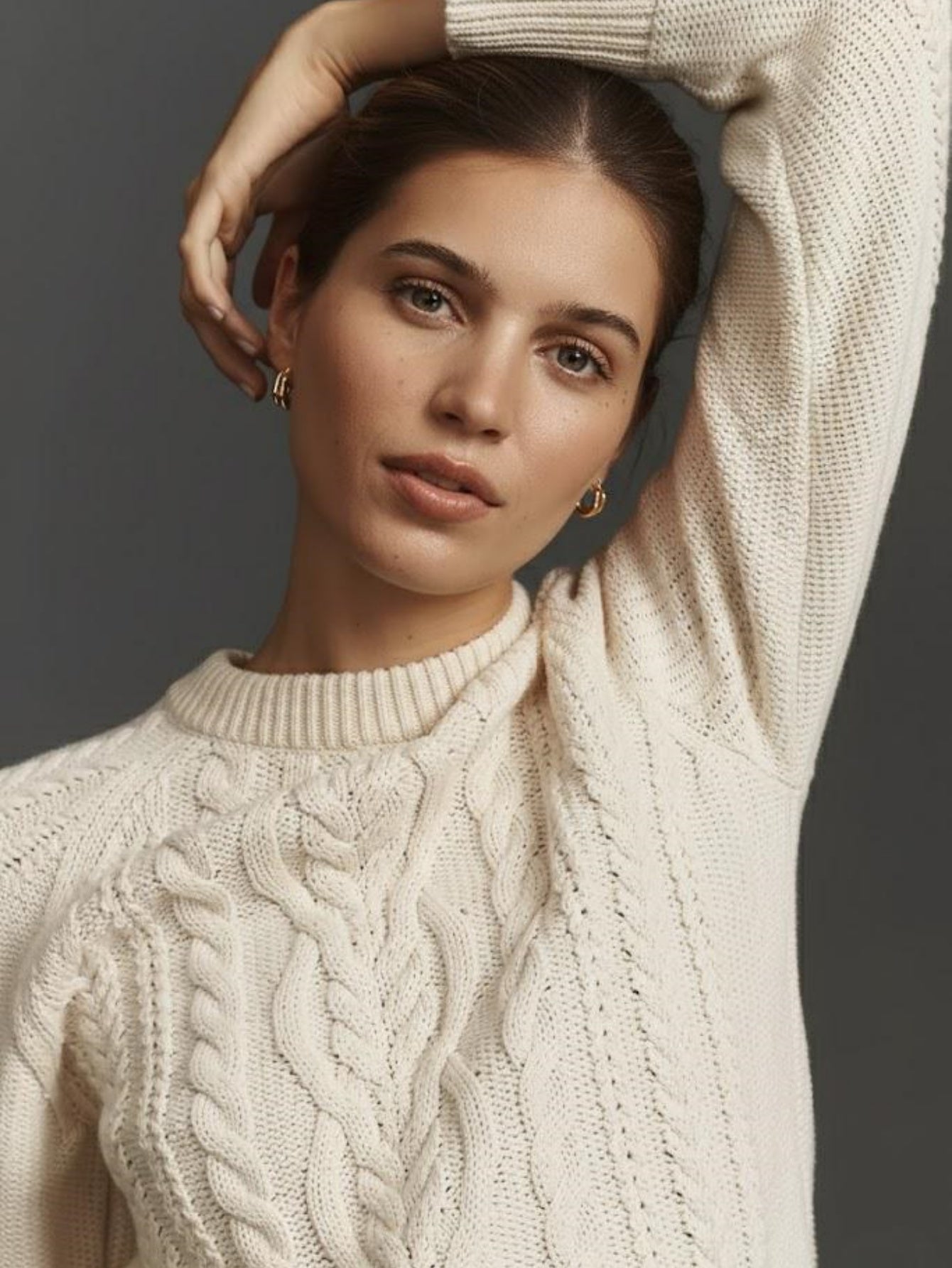 Cable Knit Sweater Mini Dress Pleated Hem Layered Look Women's Casual Autumn Knitwear