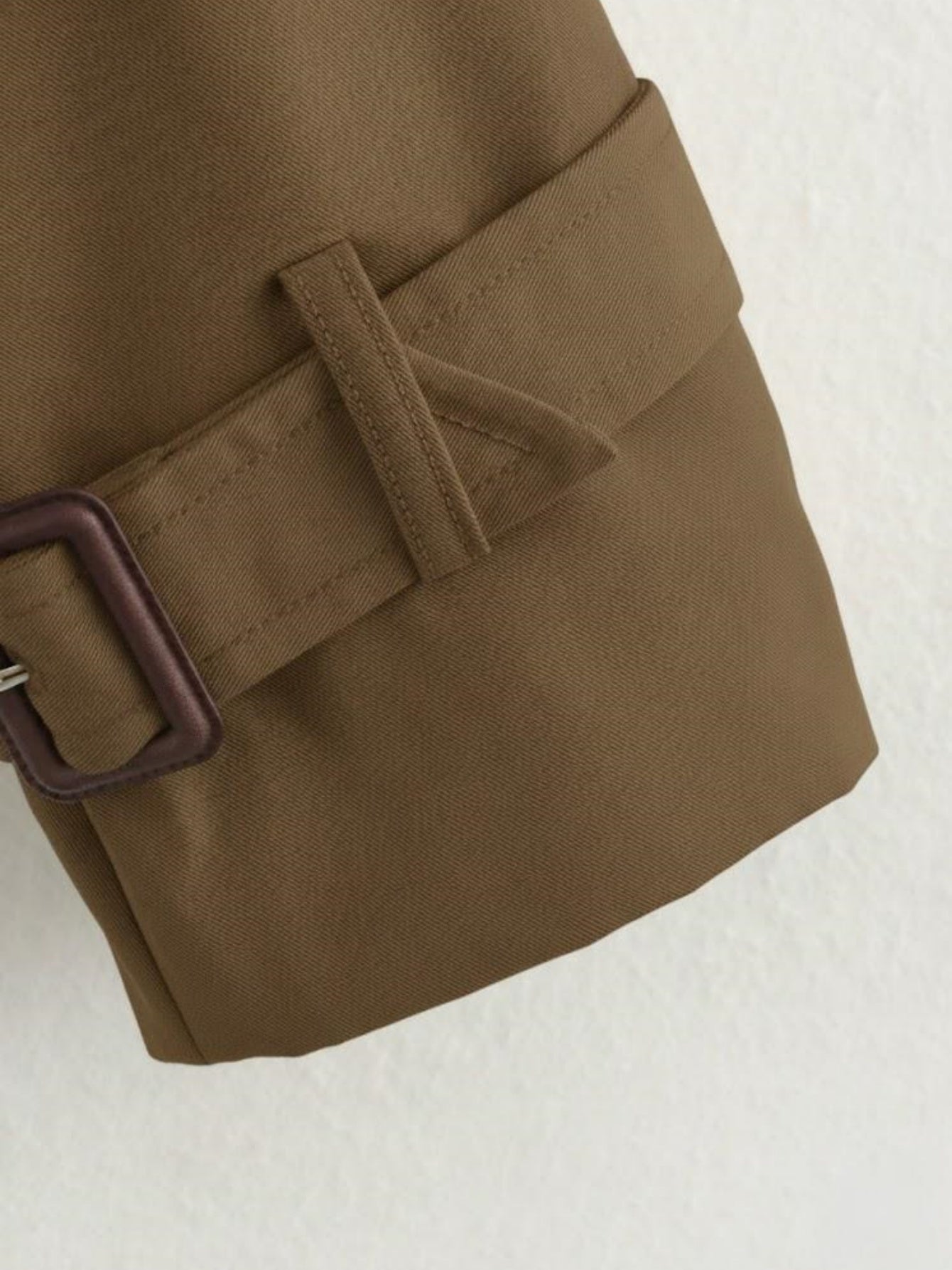 Women’s Classic Oversized Trench Coat – Mid-Length Double-Breasted Jacket