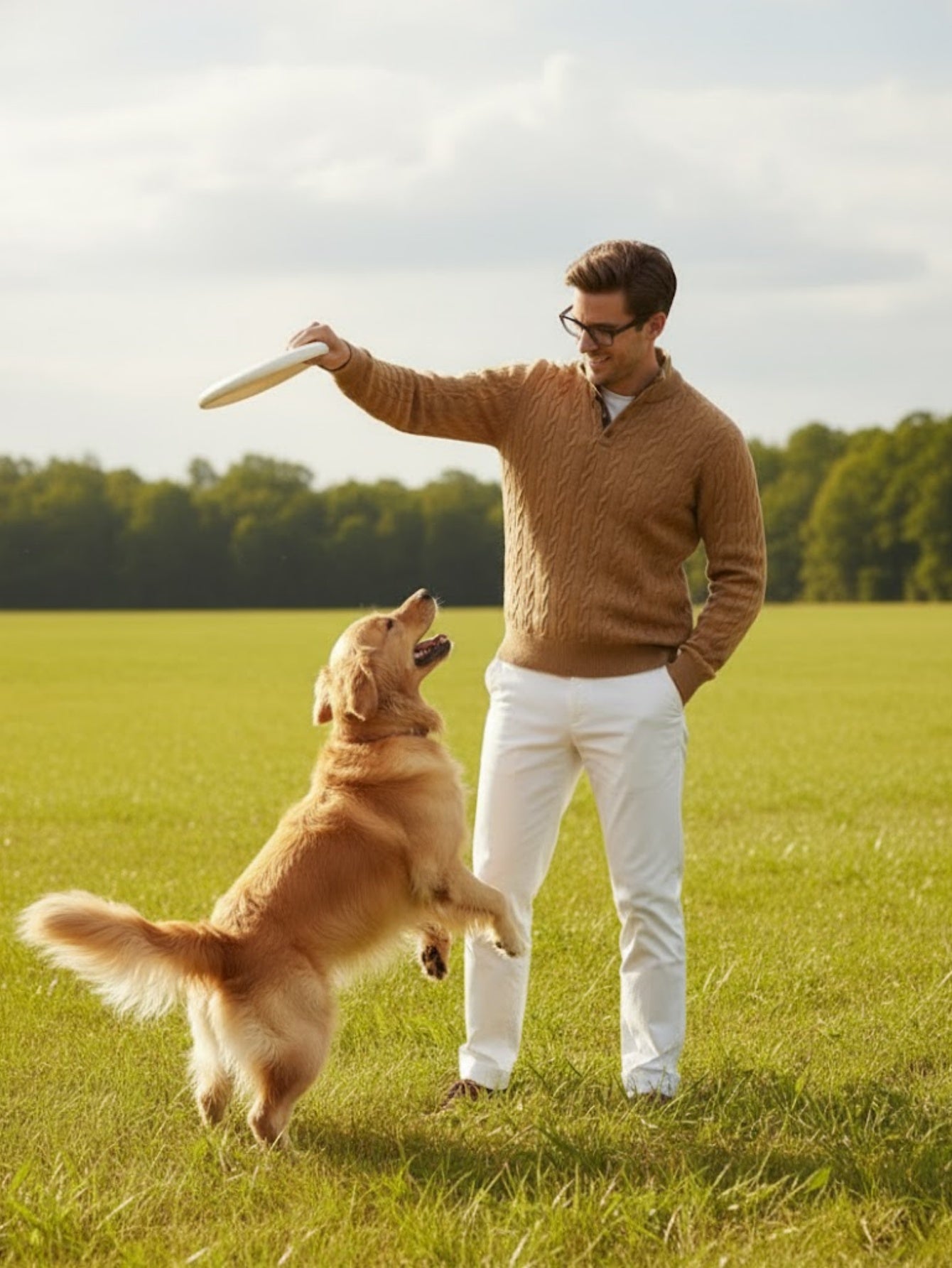 Men’s Button-Up Cable Knit Sweater – Classic Textured Pullover