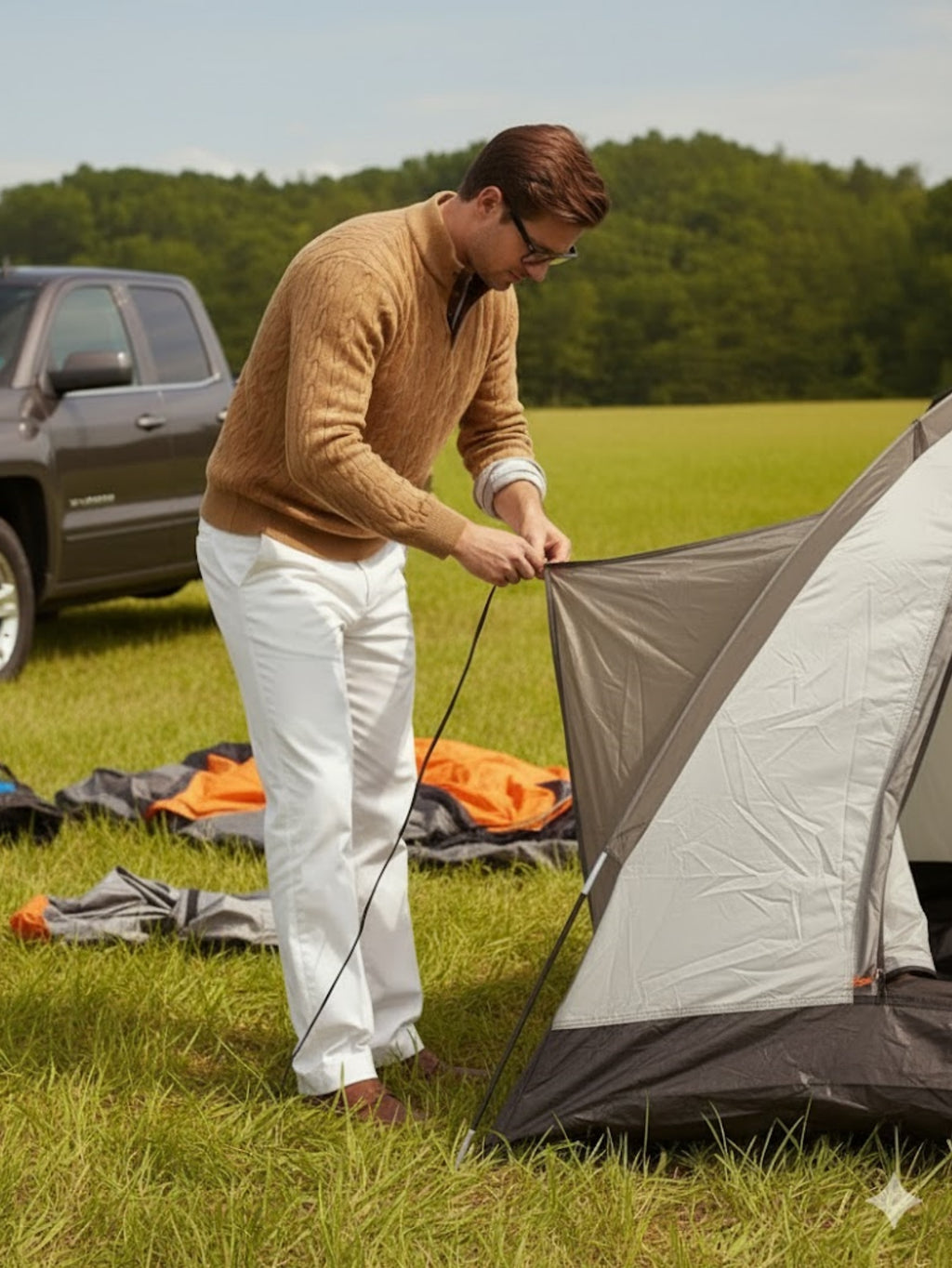 Men’s Button-Up Cable Knit Sweater – Classic Textured Pullover