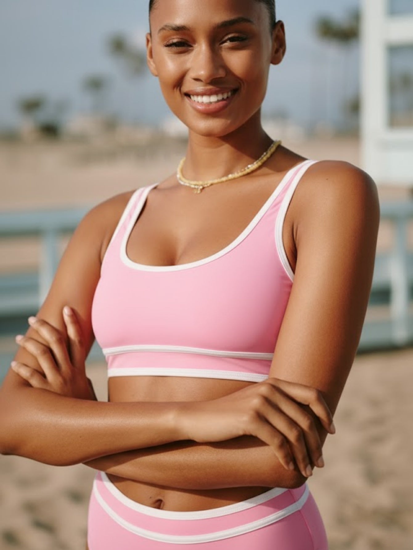 Color-Block High-Waist Bikini