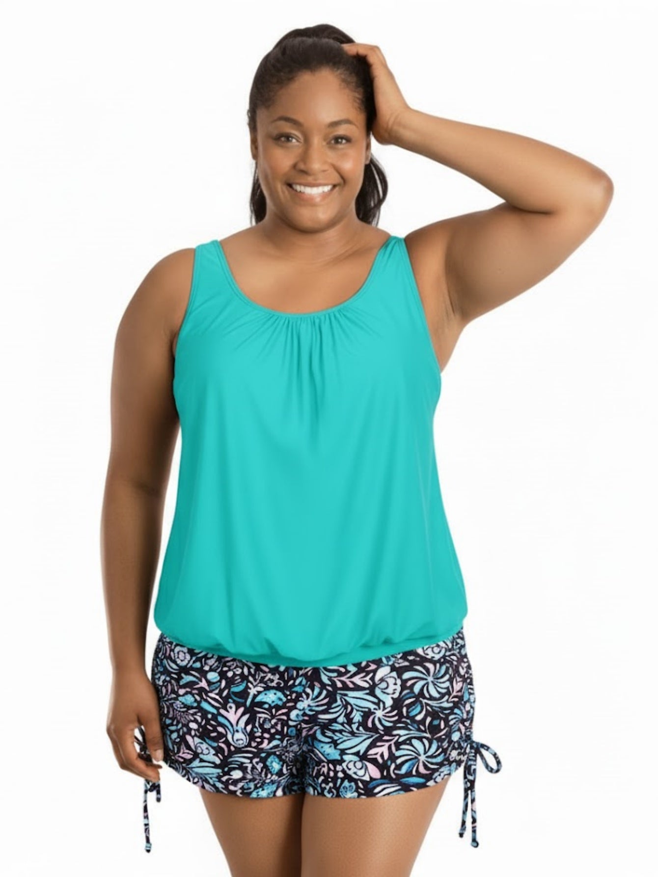 Plus Size Skirted Tummy Control Suit